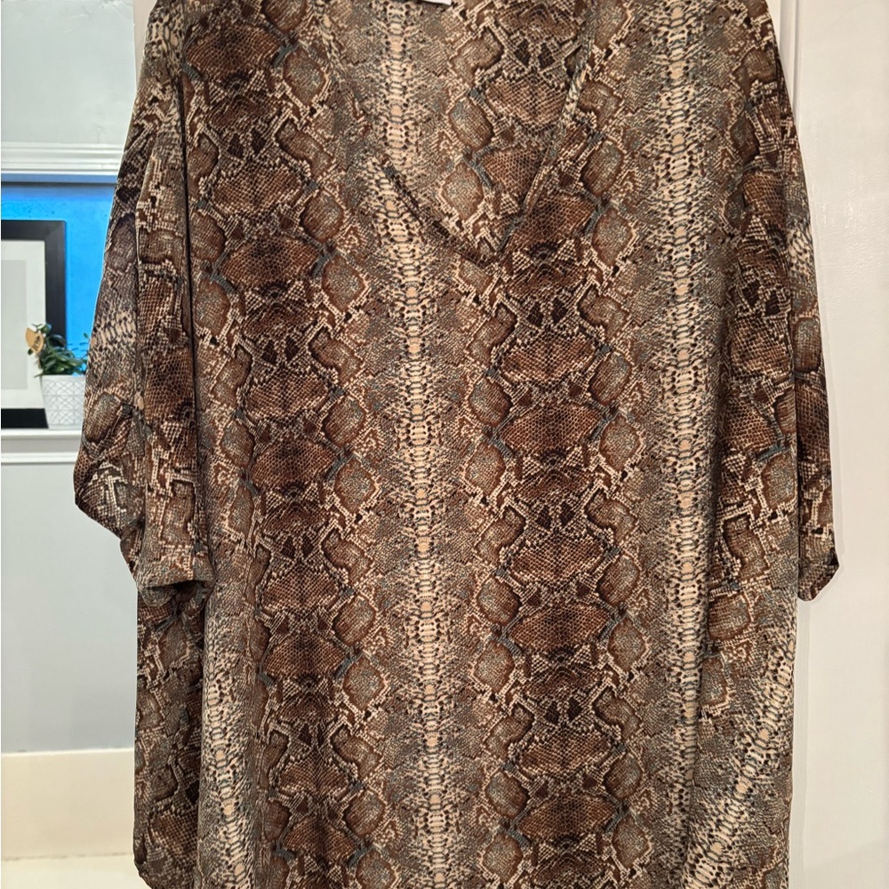 Snake Print Tunic Top